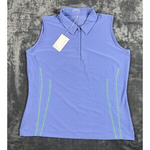 Nike Golf Nike Fit Dry Sleeveless Quarter Zip Golf Polo  Purple Women’s XL NWT